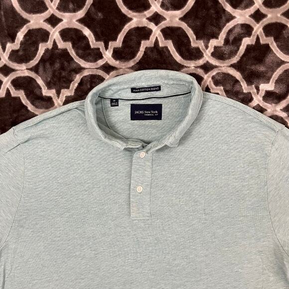 Jachs New York Polo Mens Medium M Pima Cotton Blend - Picture 2 of 7